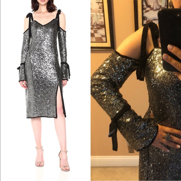 RACHEL Rachel Roy Dresses & Skirts - 🆕RACHEL Roy Sequin Glitter shiny  sparkly silver